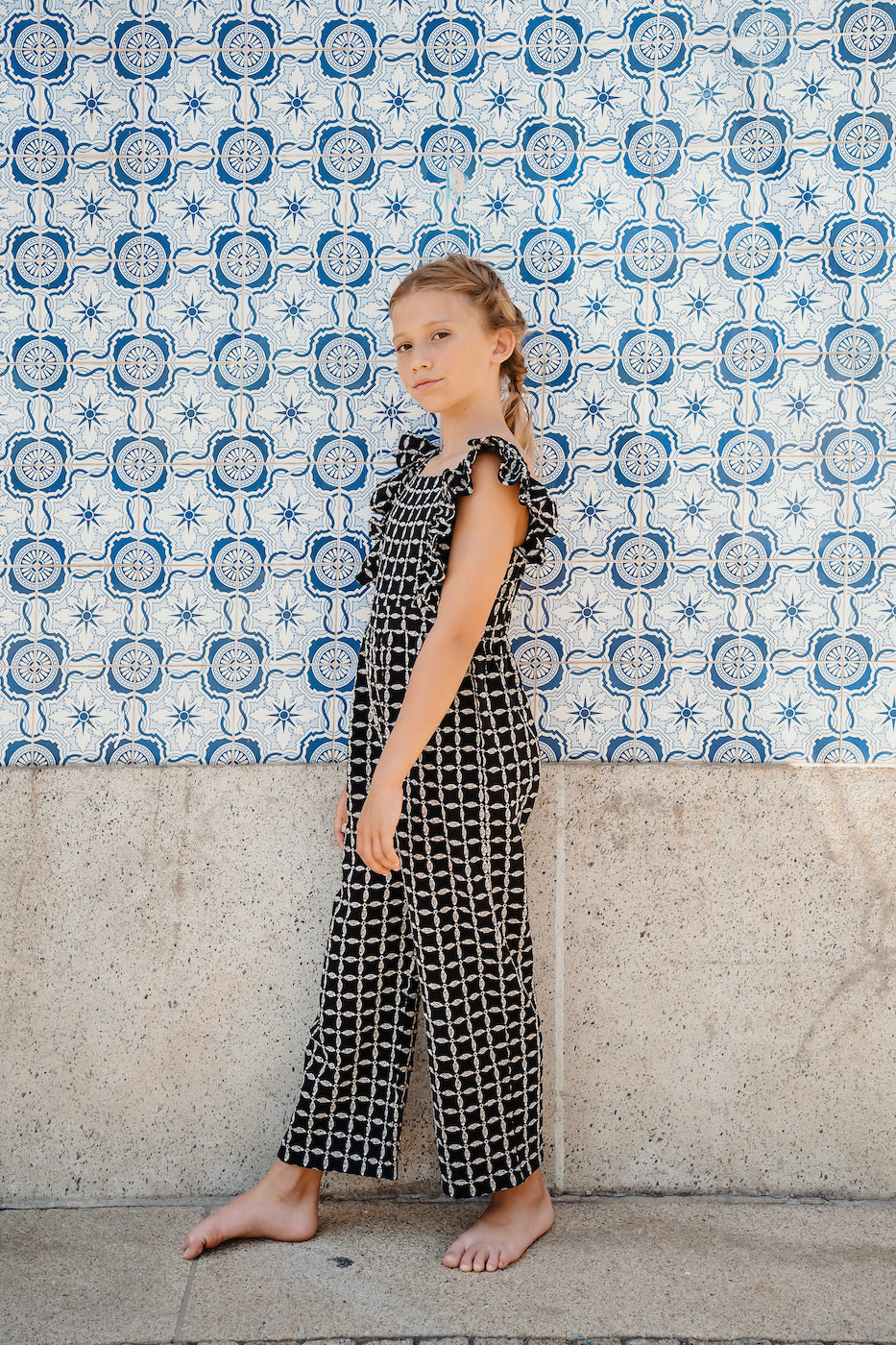 Cotton Jacquard Overall Carmen Tile | Peter Jo
