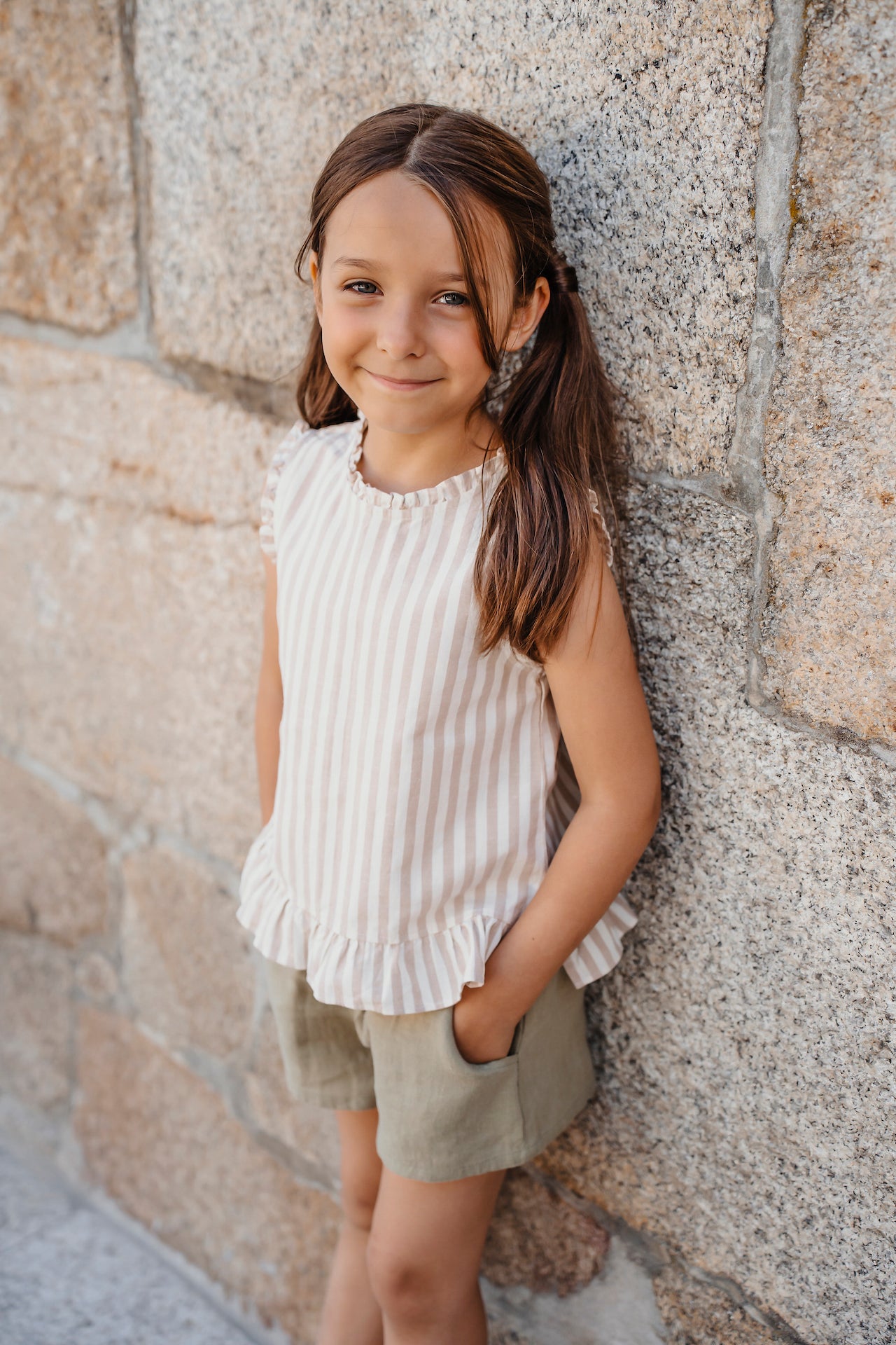 Organic Cotton Shirt Drew Cinnamon Kids | Peter Jo