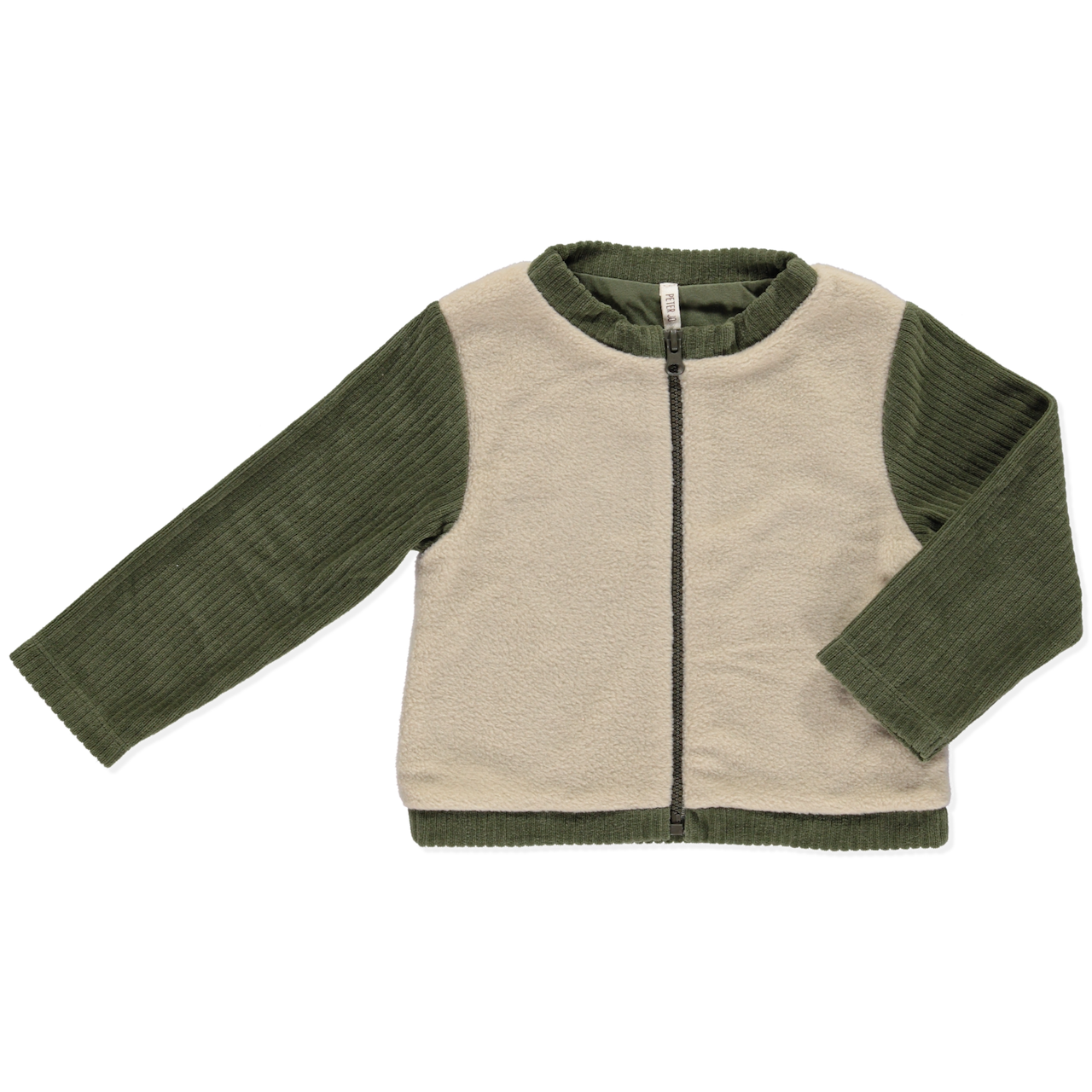 organic baby jacket green unisex | Peter JO
