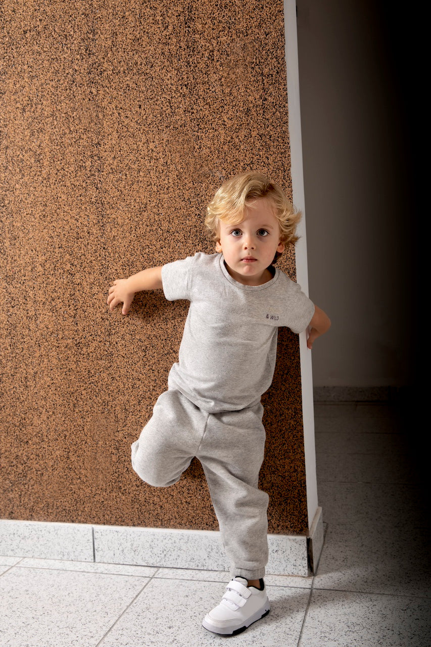 grey baby pants bean | peter jo