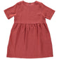 red linen dress