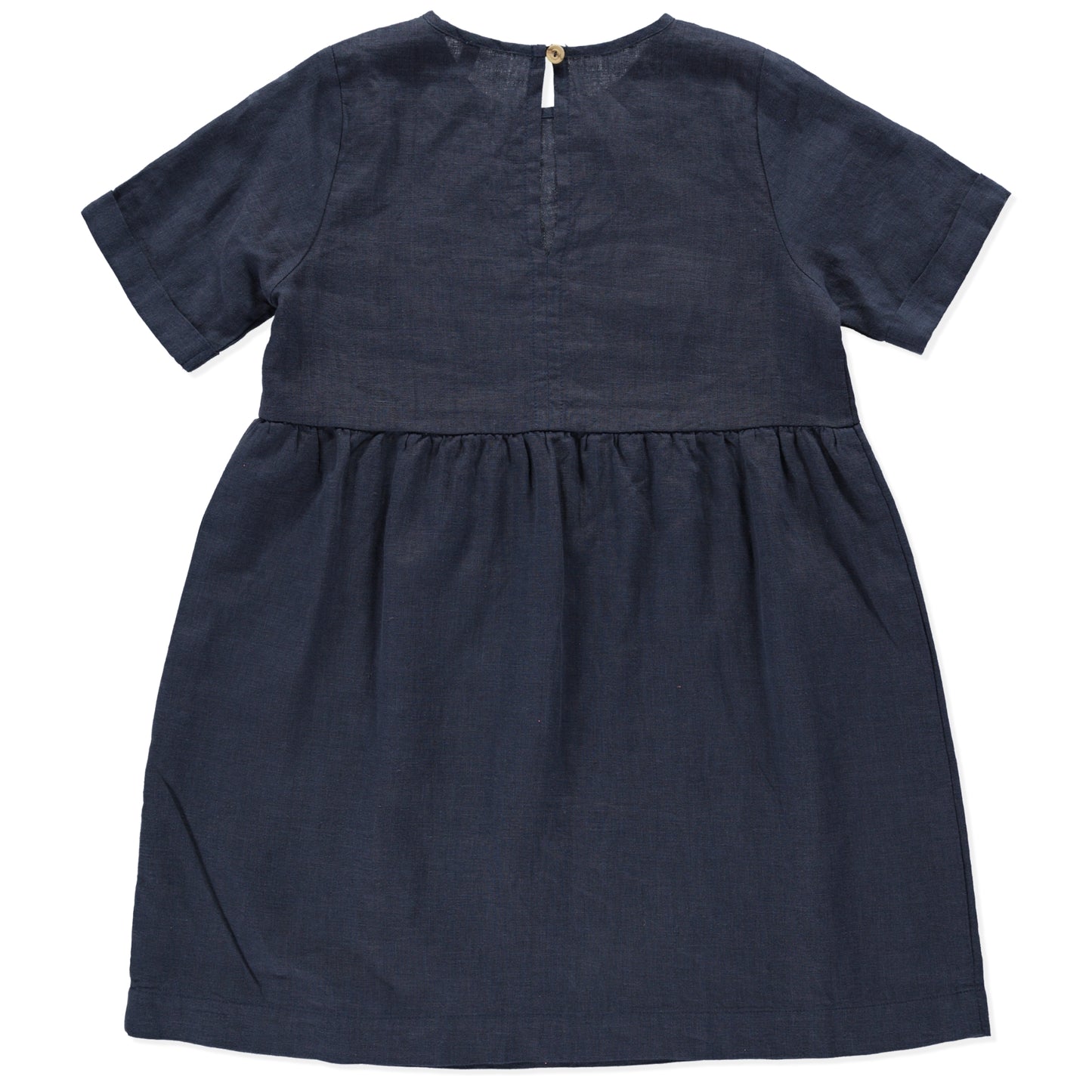 blue linen dress